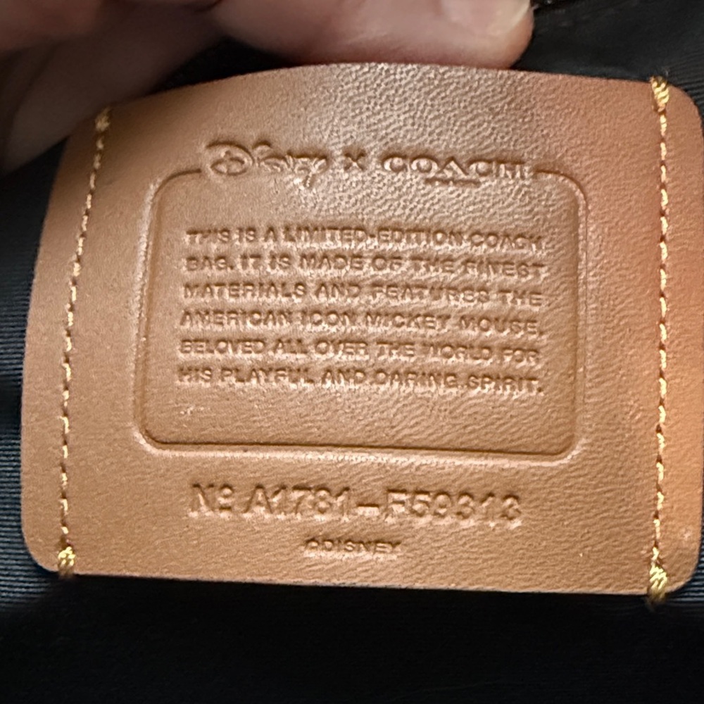 Disney’s Coach Tan Backpack with Mickey Mouse Patches - Picture 2 of 8